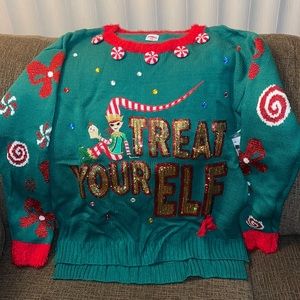 NEW “Treat Your Elf” Christmas Sweater Small